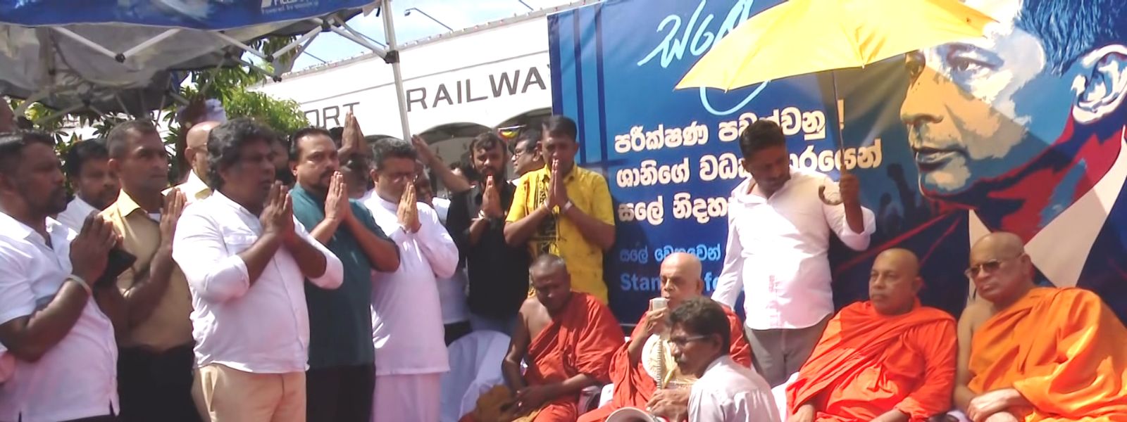 Wimal, Gammanpila Lead Sathyagraha for Salley